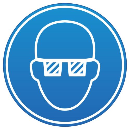 Védőszemüveg használata kötelező