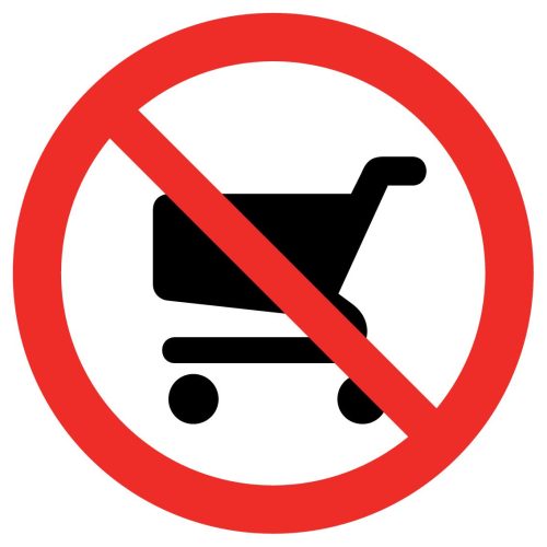 Bevásárlókocsit bevinni tilos